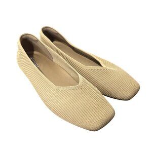 Vivaia Square Toe Margot 2.0 V-Cut Ballet Flats Beige Women’s EU 41 / US 10